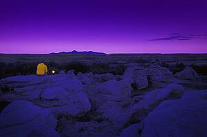 Hiker resting