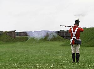 Soldier firing gun