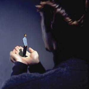 Man standing on hand