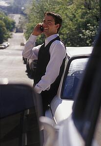Man on cell phone