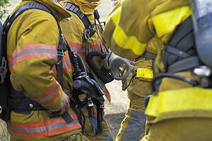 Firemen talking