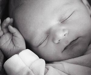 Face of newborn baby