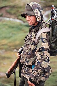 Hunter wearing camouflage