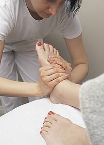 Woman getting foot massage