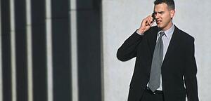 Man with cellular phone
