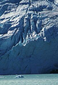 Glacier face in sunshine