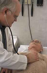 Doctor examining patient