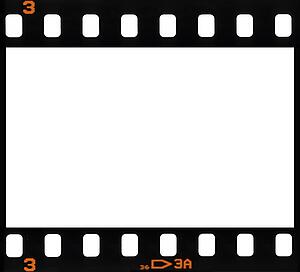 Filmstrip background with number 3