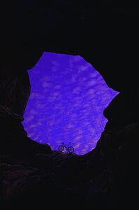 Bicycle in rock arch