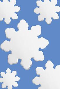 Stylized snowflakes with blue background