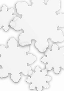 Stylized snowflakes with white background