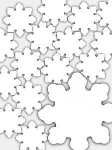 Stylized snowflakes with white background