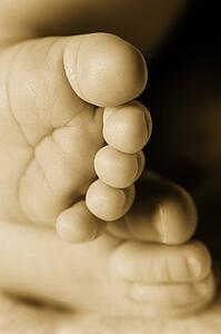 A baby's feet