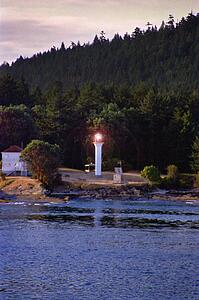 Small lighthouse on shore