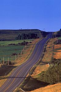 Highway on hillside