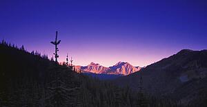 Mountain at sunset