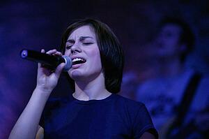 Woman singing