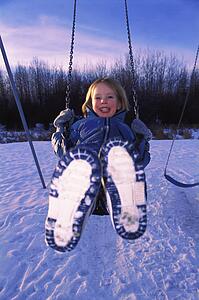 Child on a swing