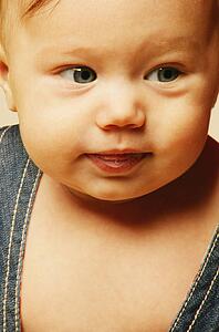 Closeup of baby's face