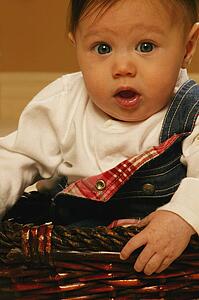 Baby surprised