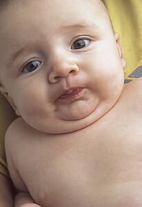 Baby making faces