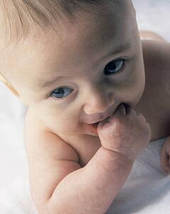 Baby sucking on fingers