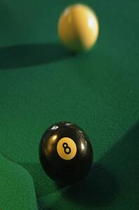 Eight ball in corner pocket