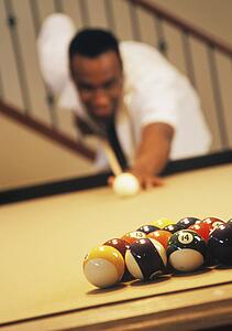Start of a pool game