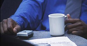 Meeting over coffee