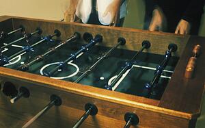 Playing table football