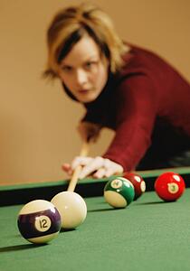 Playing a game of pool