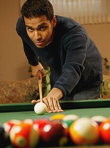 Man playing pool