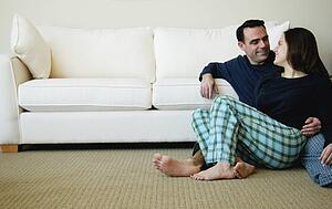 Happy relaxed couple