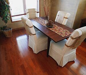 A modern dining room