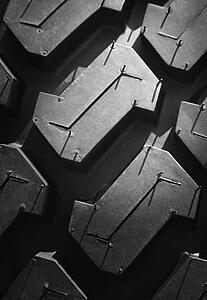 Close up of tire tread