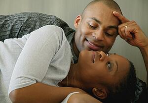 Couple lays together