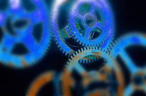 Blue gears