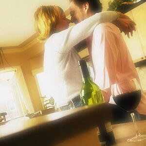 Blurred sink kissing
