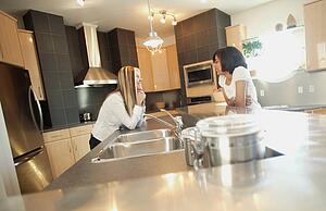 Chatting in the kitchen