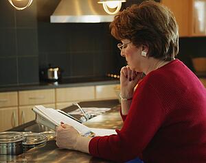 Woman reading a book