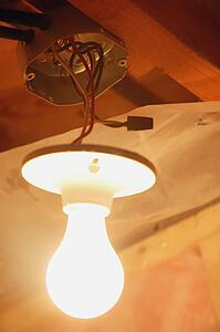 Damaged light fitting