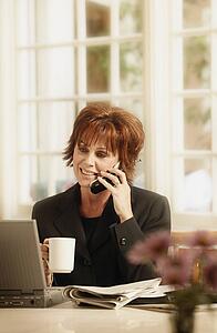 Happy business call