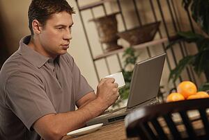Man working from home