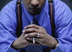 Businessman with focus
