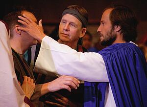 Jesus heals a blind man