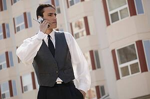 Man on cell phone