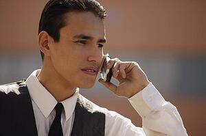 Man on cell phone