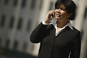 Woman using cell phone