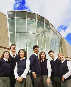 Group of high school students