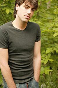 Man with black t-shirt